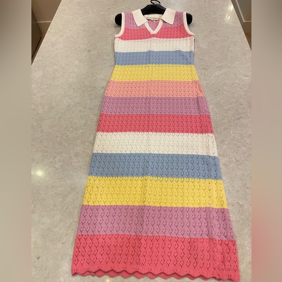 English Factory Knit Stripe Sleeveless Dress In Multi Size S - Picture 6 of 16